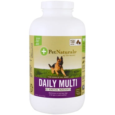 Pet Naturals of Vermont, Daily Multi, para perros, 150 masticables