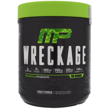 MusclePharm, Wreckage Pre-Workout, Fruit Punch, 12,61 oz (357,5 g)
