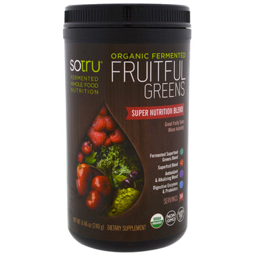 SoTru,  Fermented, Fruitful Greens, 8.46 oz (240 g)