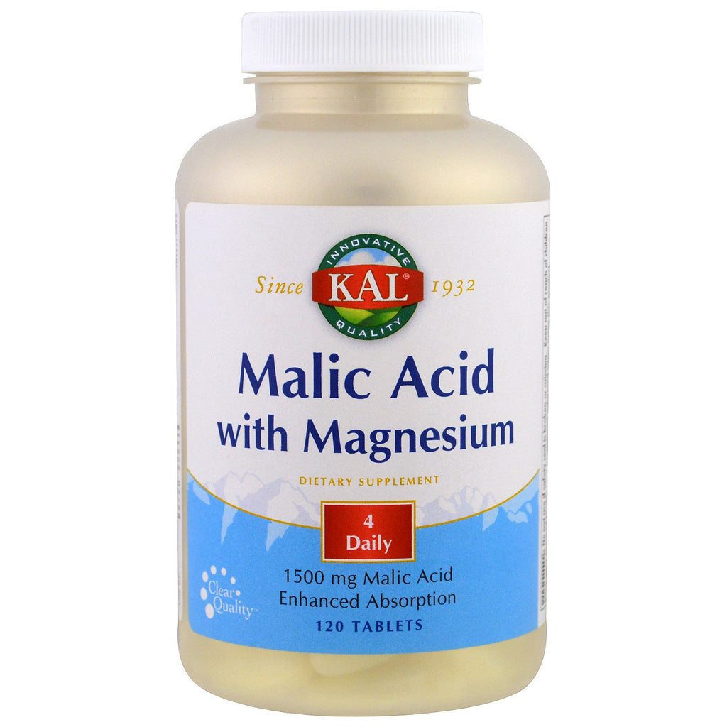 KAL, Malic Acid with Magnesium, 120 Tablets