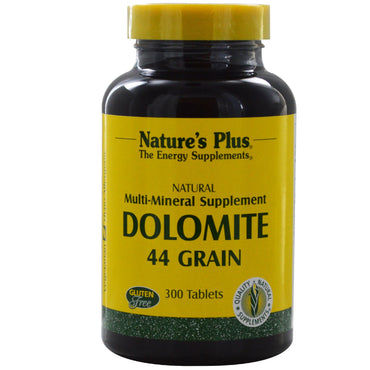 Nature's Plus, dolomit, 44 korn, 300 tabletter
