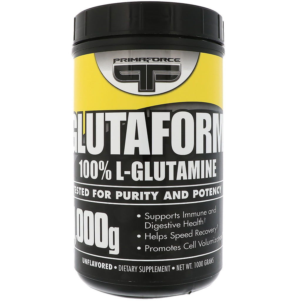 Primaforce, Glutaform, 100% L-Glutamin, Osmaksatt, 1000 g