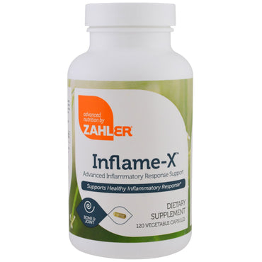 Zahler, inflame-x, תמיכת תגובה דלקתית מתקדמת, 120 כמוסות ירקות