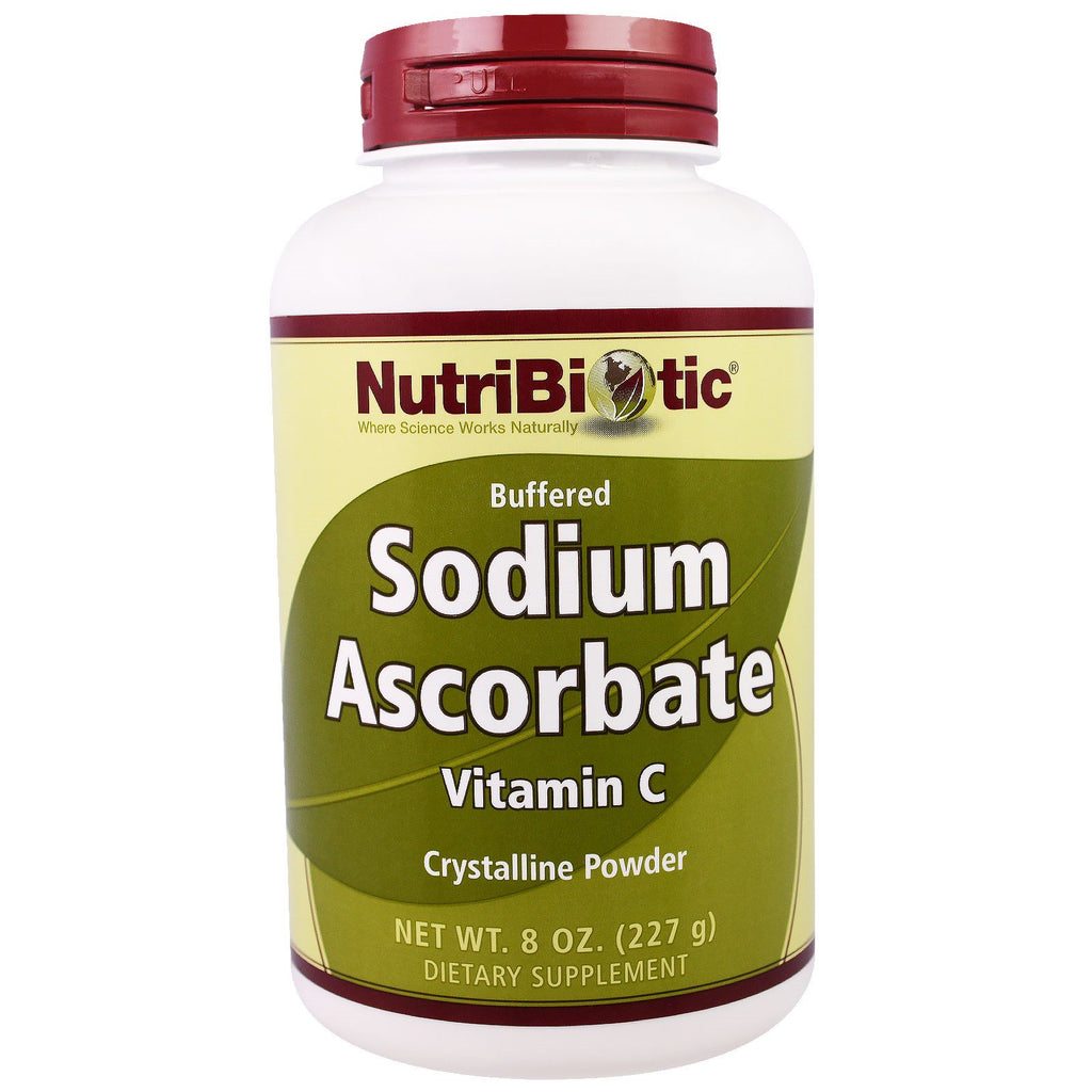 NutriBiotic, ascorbat de sodiu tamponat, pulbere cristalină de vitamina C, 8 oz (227 g)