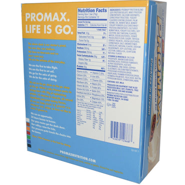 Promax Nutrition Barras Energéticas Cookies 'N Cream 12 Barras 2,64 onças (75 g) Cada