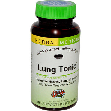 Herbs Etc., Tónico pulmonar, sin alcohol, 60 cápsulas blandas de acción rápida