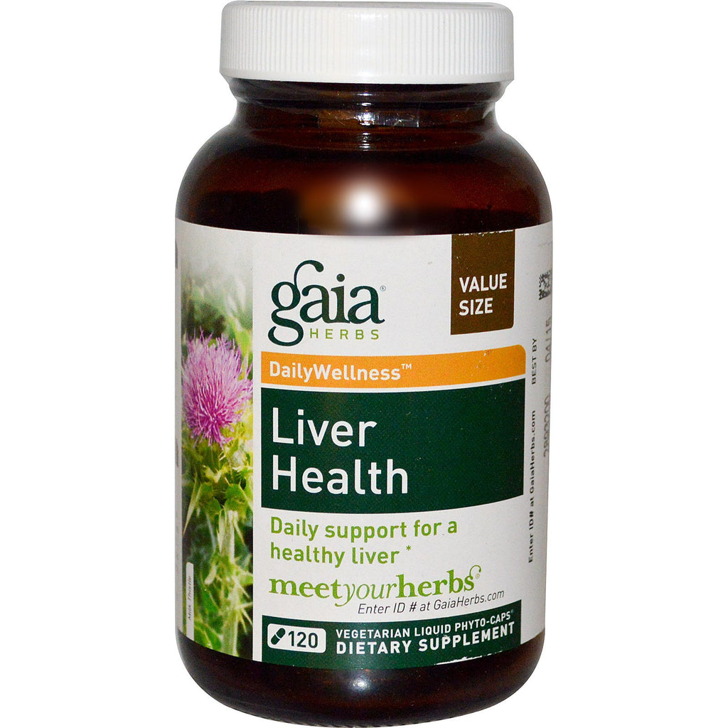 Gaia-urter, leversundhed, 120 vegetariske flydende phyto-hætter