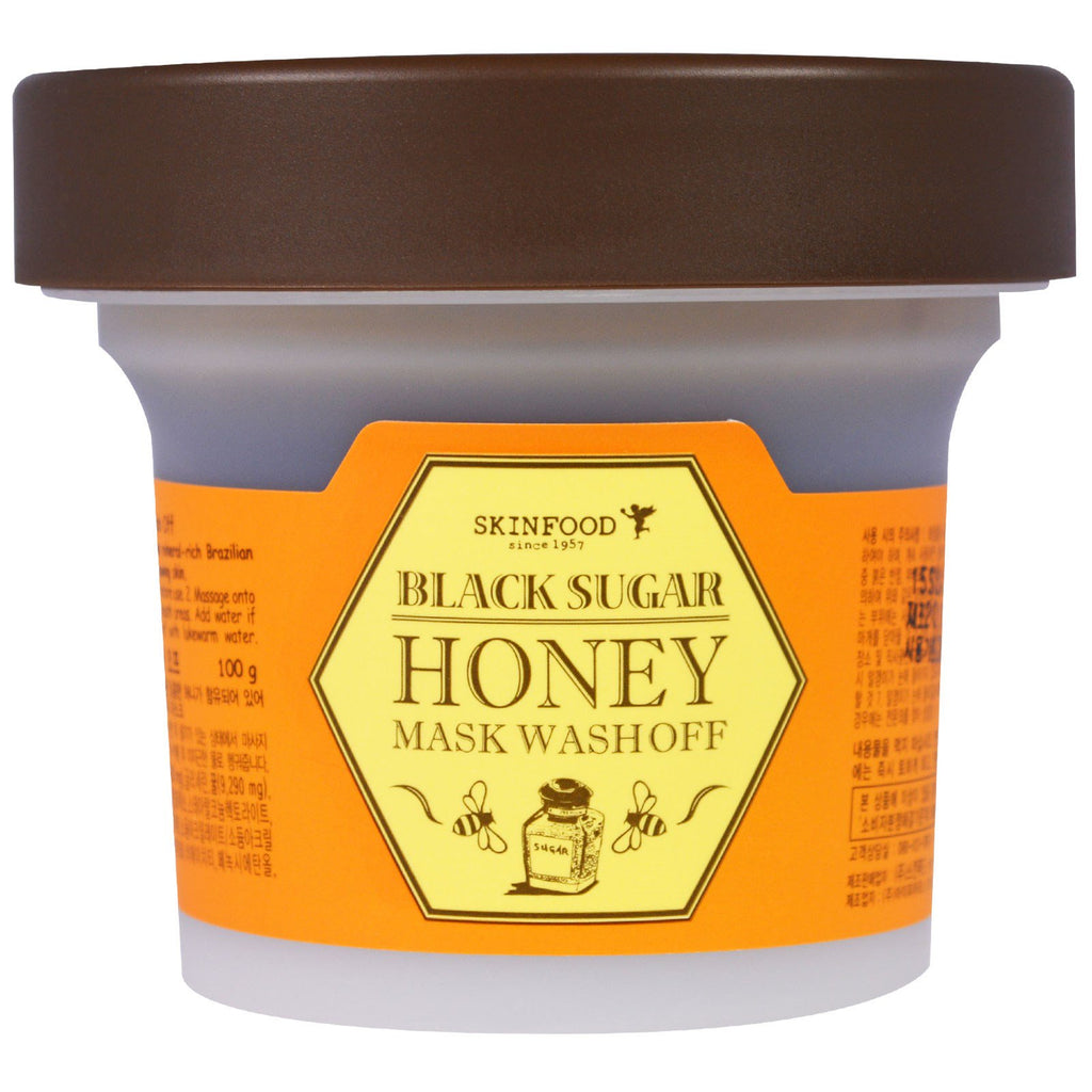 Skinfood, mască cu miere de zahăr negru pentru spălare, 3,5 oz (100 g)
