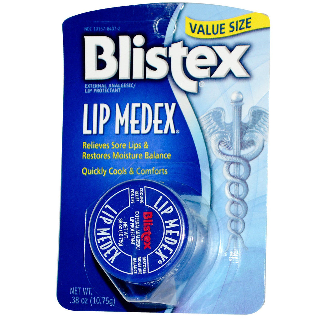 Blistex, Lip Medex, מגן שפתיים חיצוני משכך כאבים, 0.38 אונקיות (10.75 גרם)