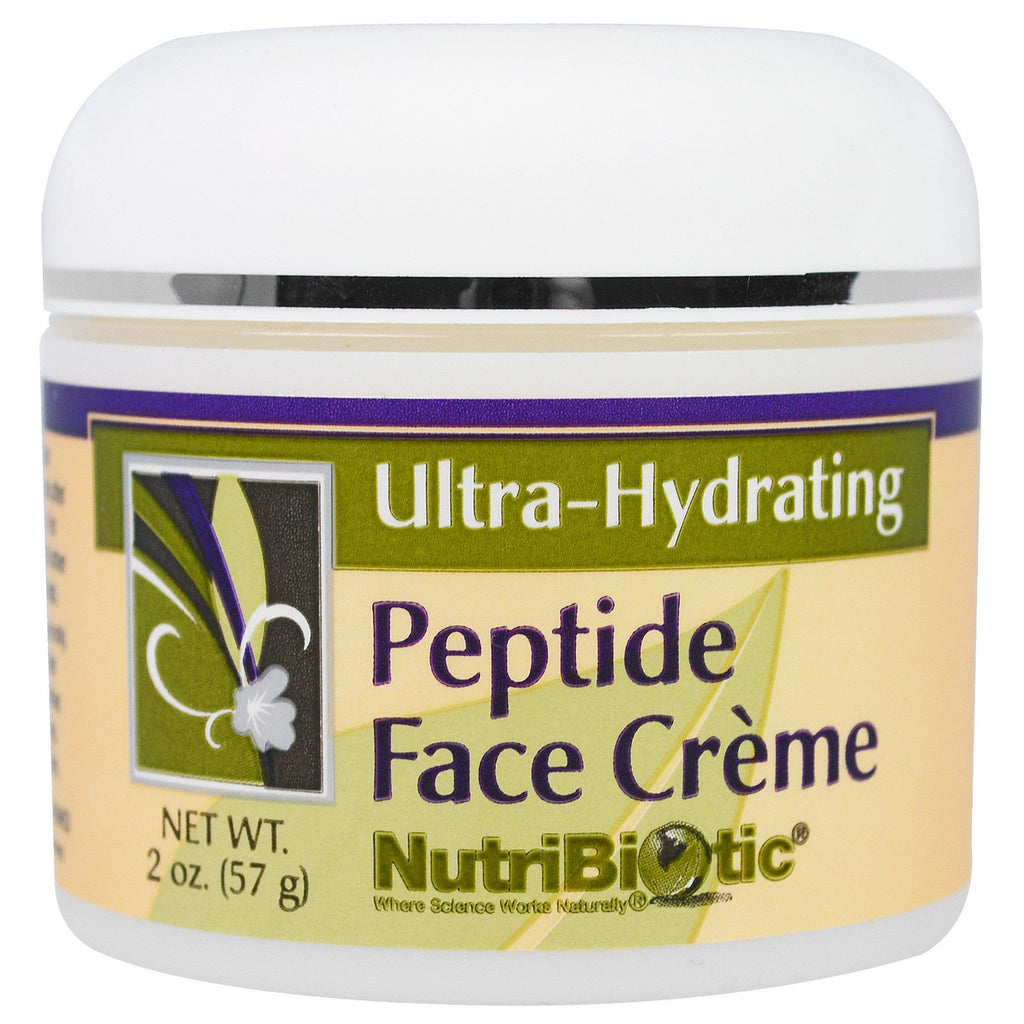 NutriBiotic, Crème pour le visage aux peptides, ultra-hydratante, 2 oz (57 g)