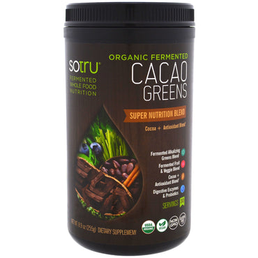 SoTru,  Fermented, Cacao Greens, Super Nutrition Blend, 8.9 oz (255 g)