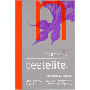 HumanN, Beetelite, sabor a cereza negra, 10 paquetes, 3,5 oz (100 g)