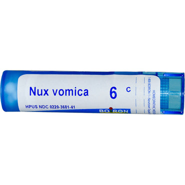Boiron, Single Remedies, Nux Vomica, 6C, Approx 80 Pellets