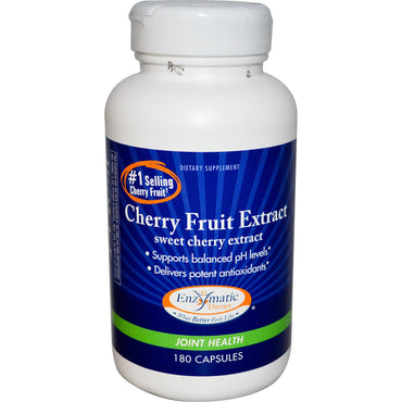 Enzymatic Therapy, Cherry Fruit Extract, Joint Health, 180 Capsules