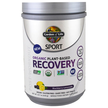 Garden of Life, Sport,  Plant-Based Recovery, Blackberry Lemonade, 15.7 oz (446 g)