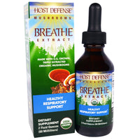 Fungi Perfecti, Host Defense Mushrooms, Breathe Extract,  Healthy Respiratory Support, 2 fl oz (60 ml)