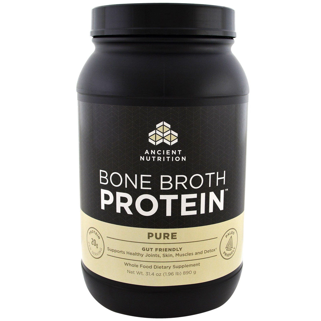 Dr. Axe / Ancient Nutrition, Bone Broth Protein, Pure, 31,4 oz (890 g)