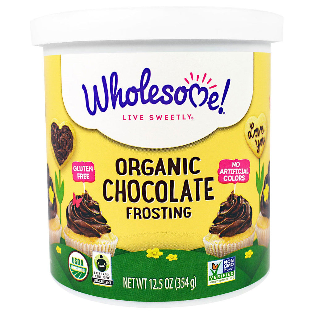 Wholesome Sweeteners, Inc., ציפוי שוקולד, 12.5 אונקיות (354 גרם)