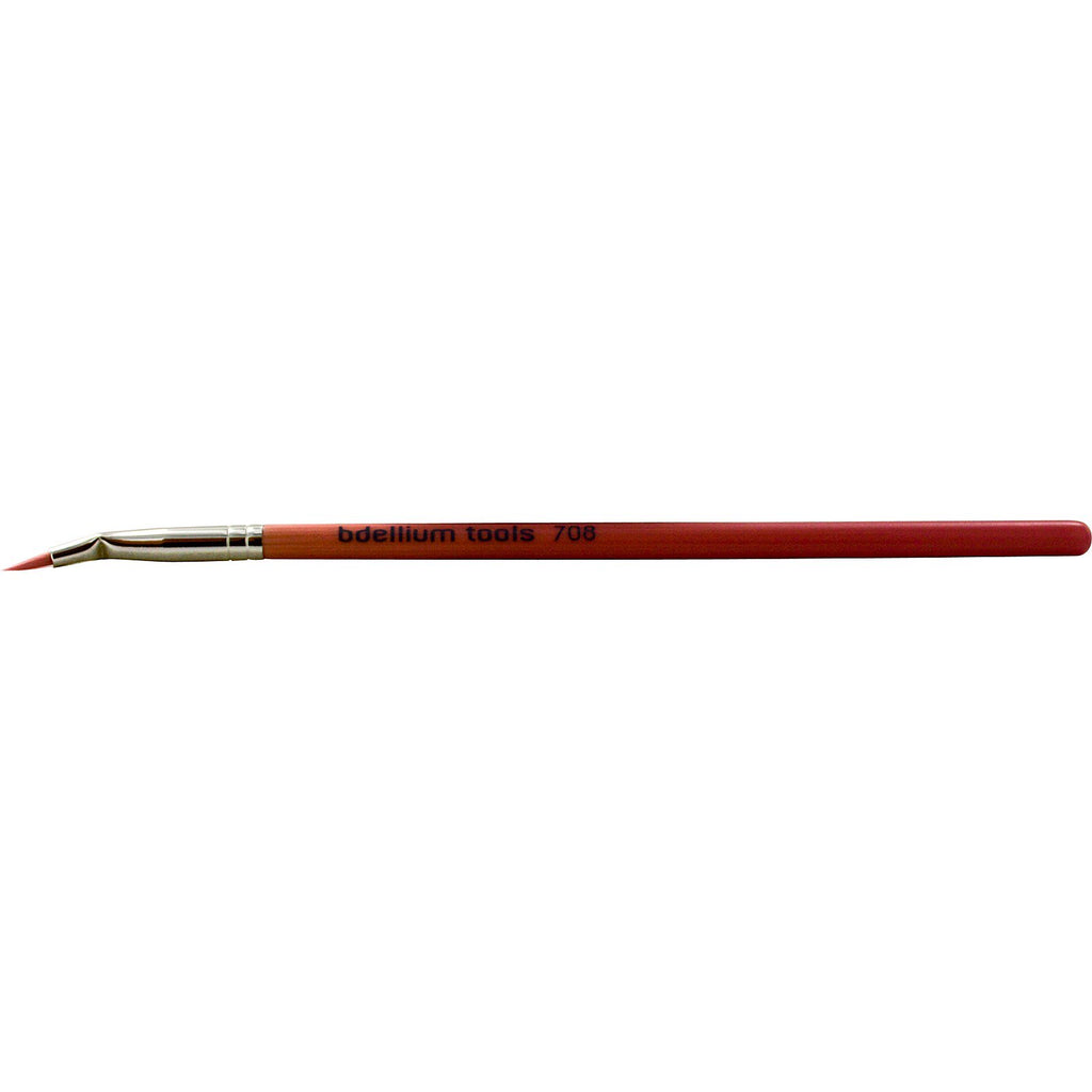 Bdellium-Werkzeuge, Pink Bambu-Serie, Augen 708, 1 gebogener Eyeliner-Pinsel