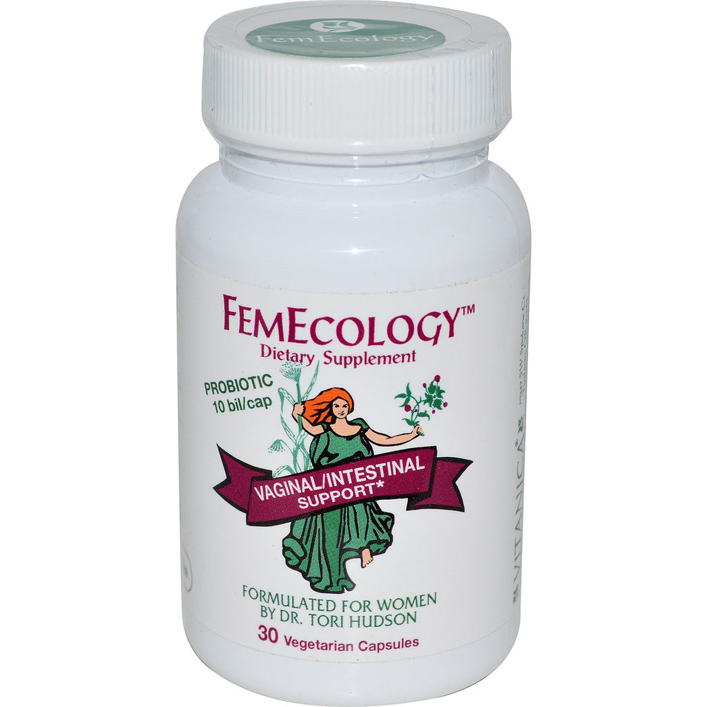 Vitanica, FemEcology, soporte vaginal/intestinal, 30 cápsulas vegetales