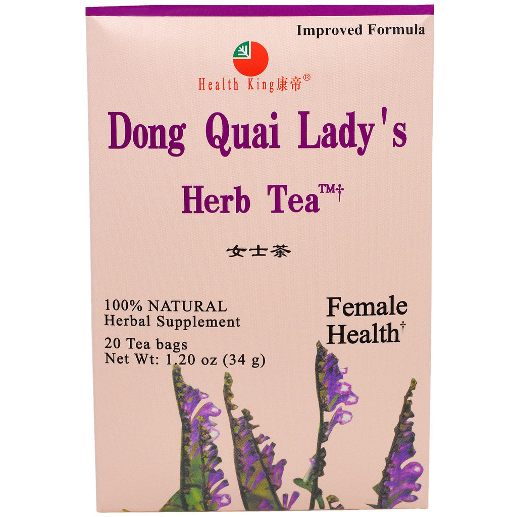 Health King, herbata ziołowa Dong Quai Lady's, 20 torebek herbaty, 1,20 uncji (34 g)