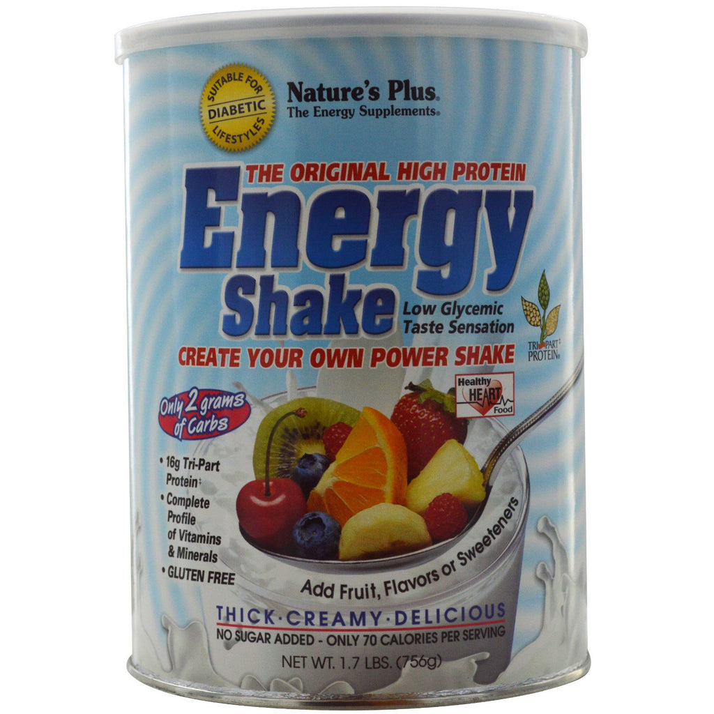Nature's Plus, Energy Shake, l'original riche en protéines, 1,7 lb. (756g)