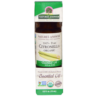 Nature's Answer,  Essential Oil, 100% Pure Citronella, 0.5 fl oz (15 ml)