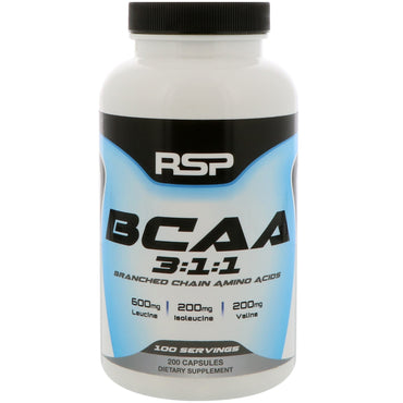 Rsp voeding, bcaa 3:1:1, 200 capsules