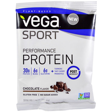 Vega, 스포츠, 퍼포먼스 단백질 음료 믹스, 초콜릿 맛, 44g(1.6oz)