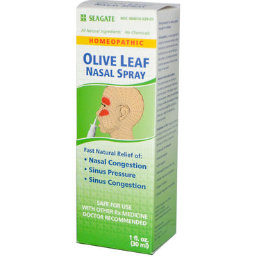 Seagate Spray nasal de folha de oliveira 30 ml (1 fl oz)