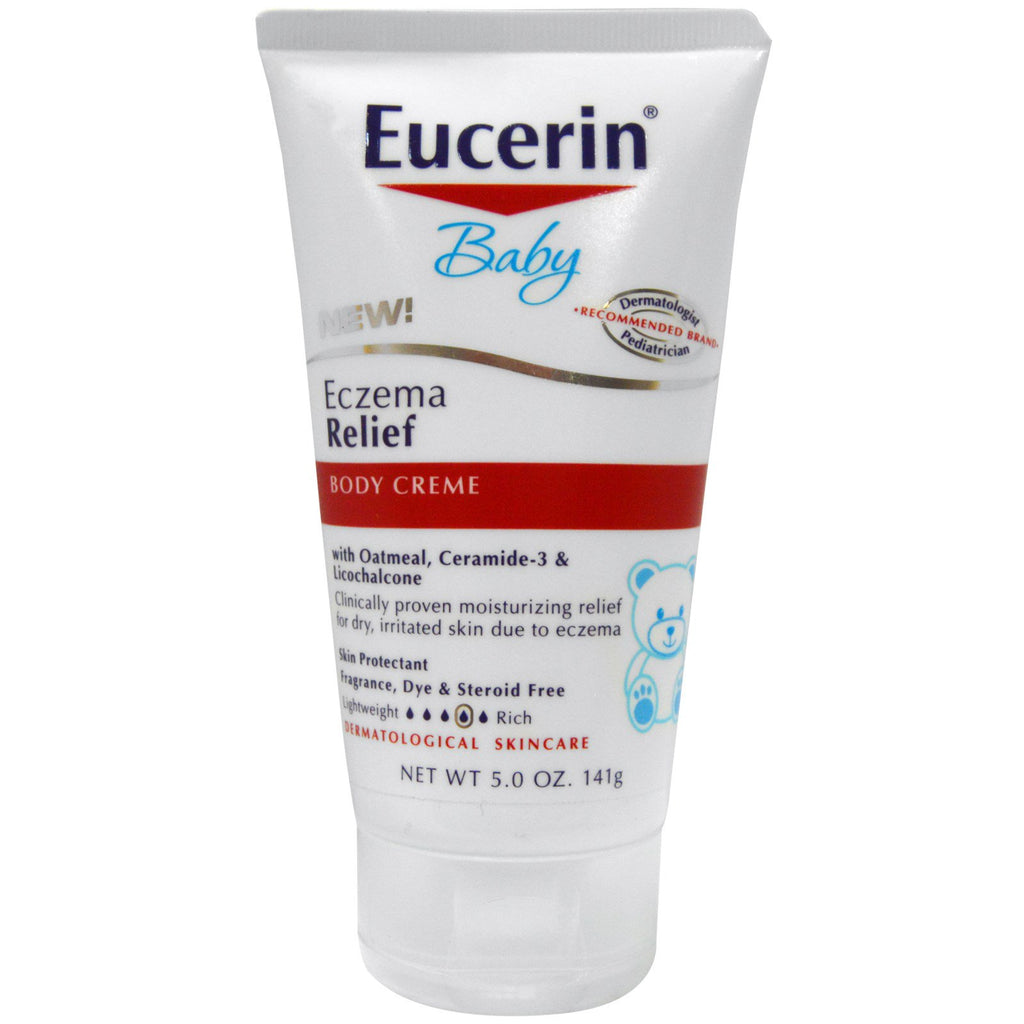Eucerin, Bebé, Alivio del eczema, Crema corporal, 5,0 oz (141 g)