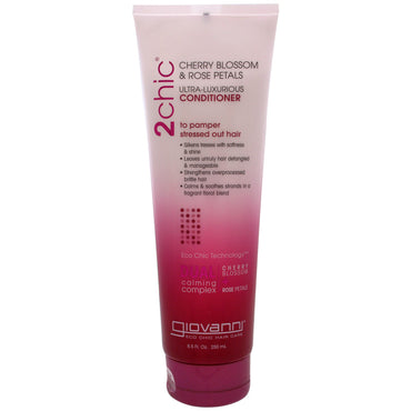 Giovanni, 2chic, Ultra-Luxurious Conditioner, to Pamper Stressed Out Hair, Cherry Blossom & Rose Petals, 8.5 fl oz (250 ml)