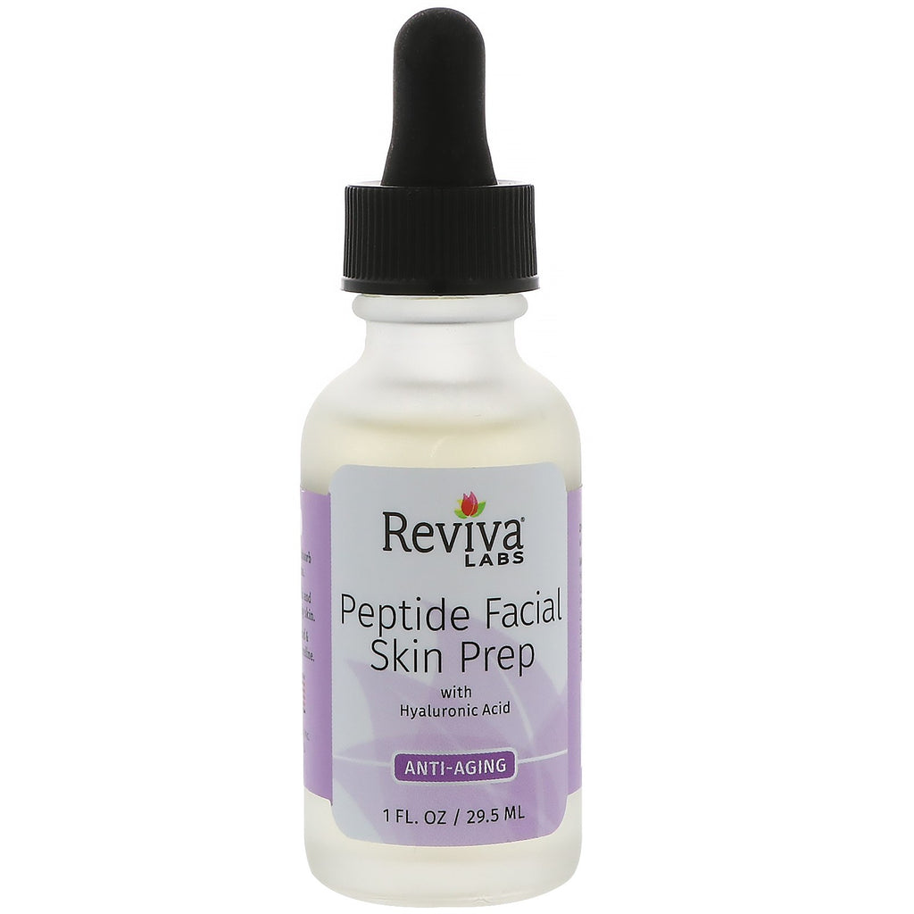 Reviva Labs, Peptid Facial Skin Prep med hyaluronsyre, Anti-aging, 1 fl oz (29,5 ml)