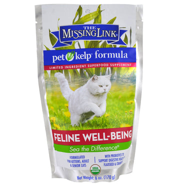 The Missing Link, Pet Kelp Formula, Feline Well-Being, For Cats, 6 oz (170 g)