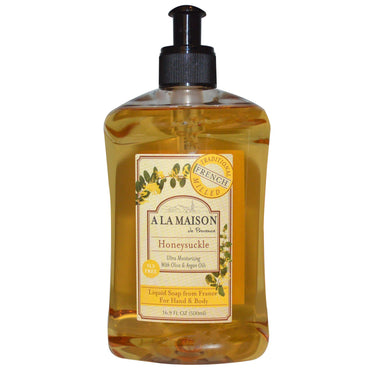 A La Maison de Provence, Hand & Body Liquid Soap, Honeysuckle, 16.9 fl oz (500 ml)