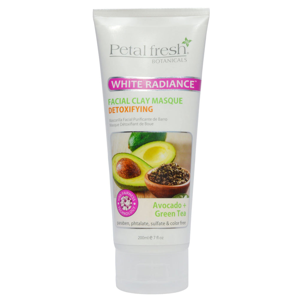 Petal Fresh, Botanicals, White Radiance Facial Clay Masque, Avocado + Green Tea, 7 fl oz (200 ml)