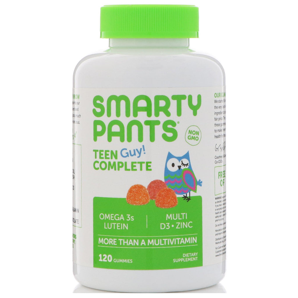 SmartyPants, Teen Guy! Complete, More Than A Multivitamin, Lemon Lime, Cherry, and Sour Apple, 120 Gummies