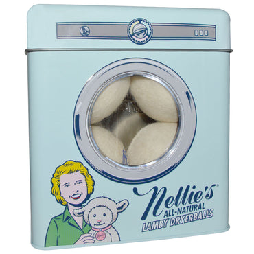 Nellie's All-Natural, Lamby Dryerballs, 4 Pack