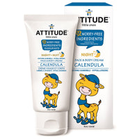 ATTITUDE, Little Ones, Crème Visage et Corps, Nuit, Calendula, 2,6 oz (75 g)