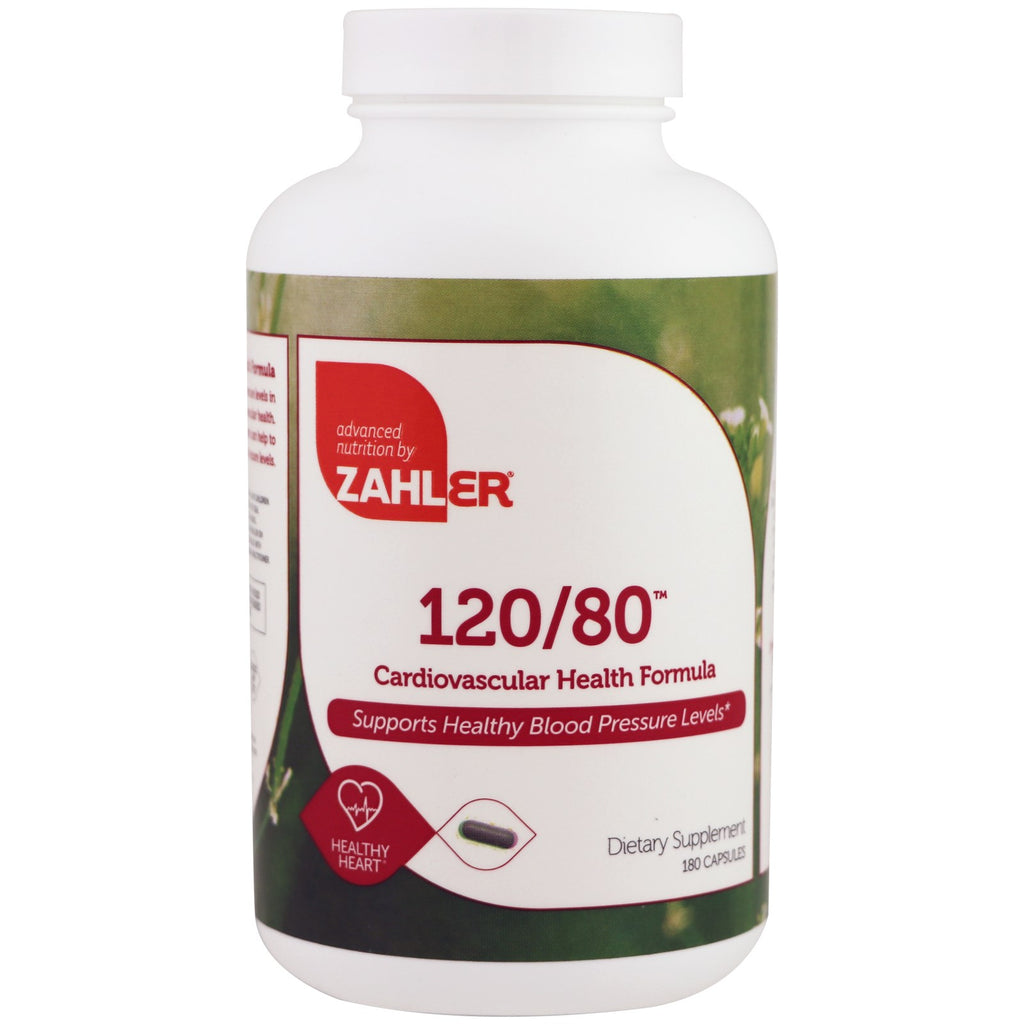 Zahler, 120/80, formula per la salute cardiovascolare, 180 capsule