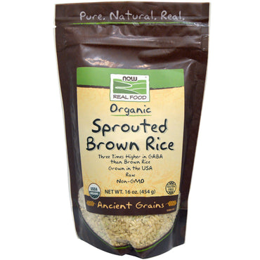 Now Foods Real Food  Sprouted Brown Rice 16 oz (454 g)