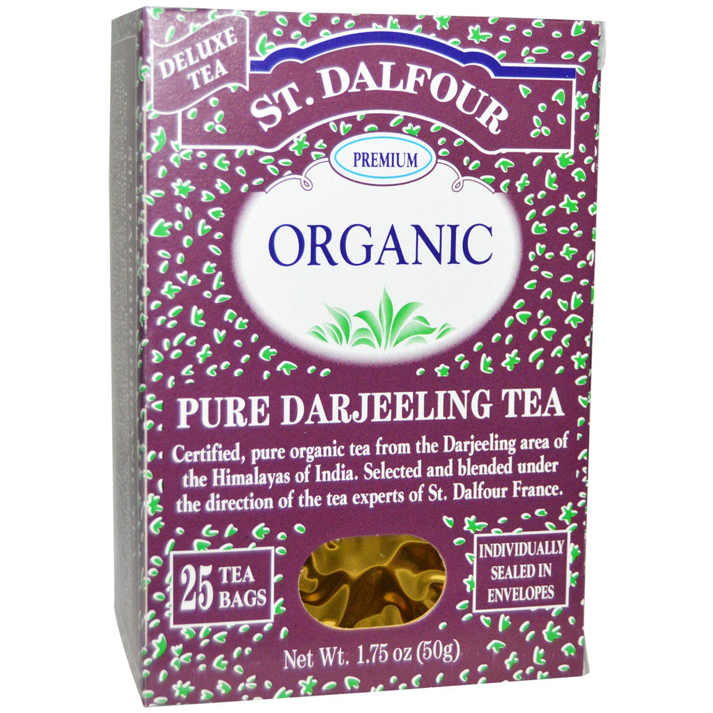 St. Dalfour,  Pure Darjeeling Tea, 25 Tea Bags, .07 oz (2 g) Each