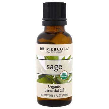 Dr. Mercola, Aceite esencial, Salvia, 1 oz (30 ml)