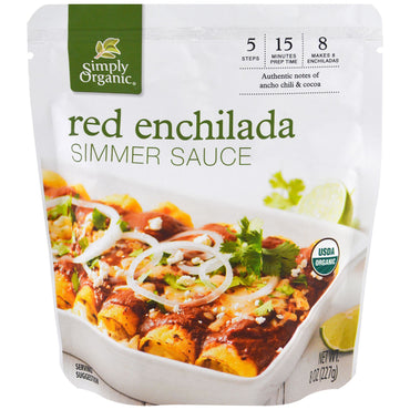 Simply, Salsa para hervir a fuego lento, Enchilada roja, 8 oz (227 g)