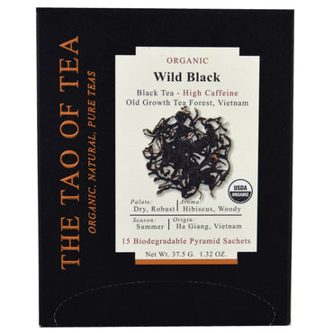 The Tao of Tea, 와일드 블랙, 피라미드 향낭 15개, 37.5g(1.32oz)