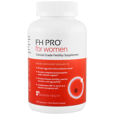 Fairhaven Health, FH Pro für Frauen, Fruchtbarkeitsergänzungsmittel in klinischer Qualität, 180 Kapseln