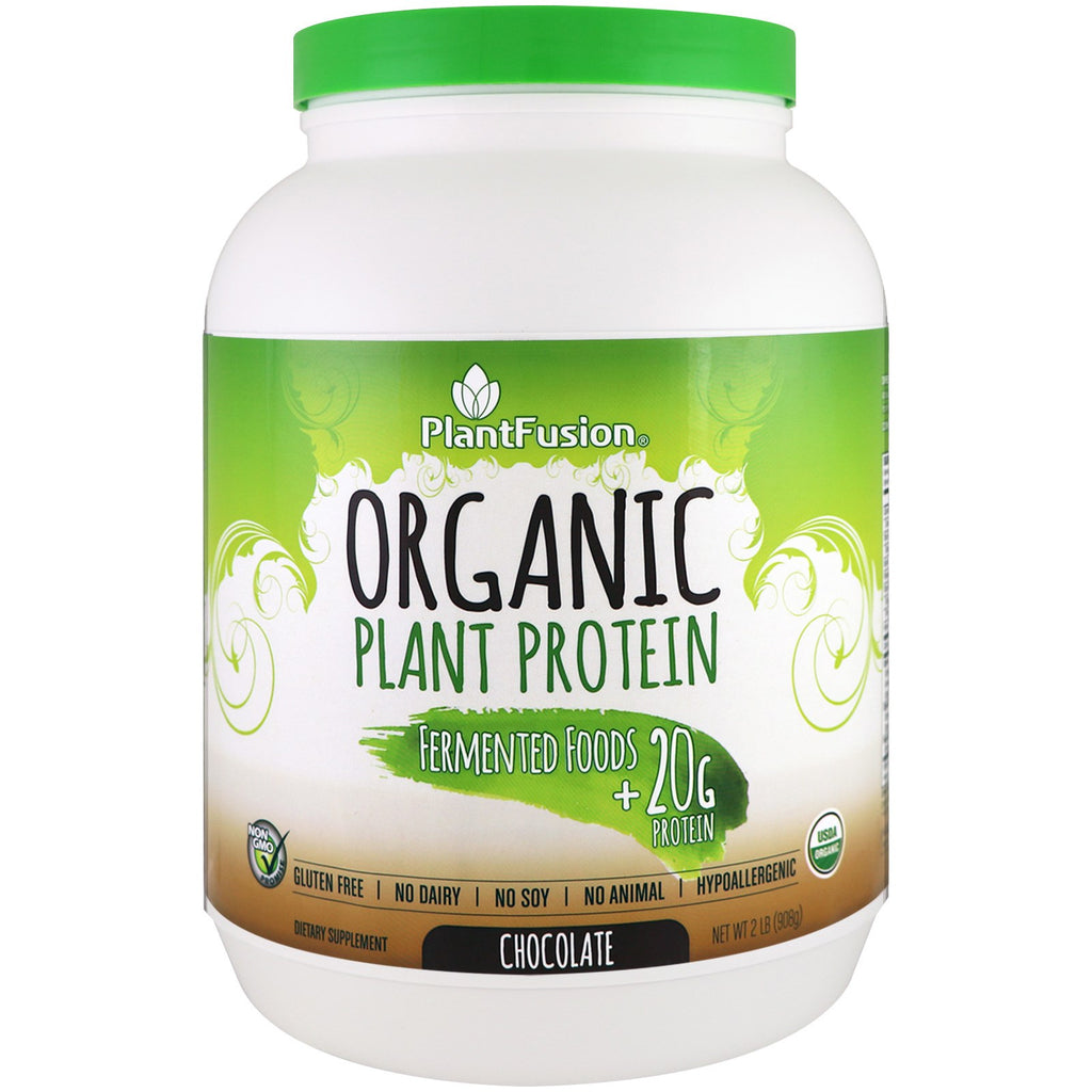 PlantFusion, planteprotein, chokolade, 2 lb (908 g)
