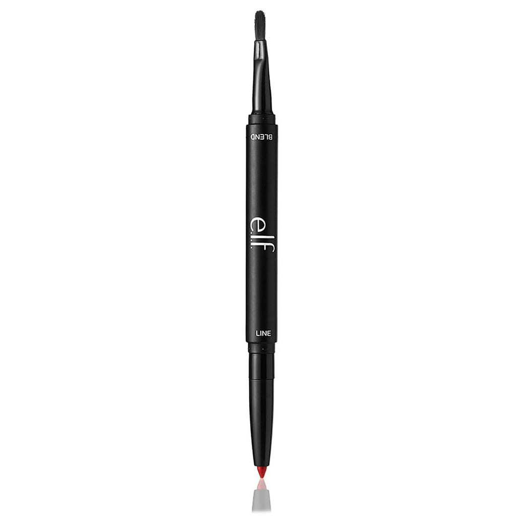 ELF Cosmetics, Crayon à lèvres et pinceau estompeur, Rouge foncé, 0,01 oz (0,25 g)