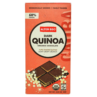 Alter Eco, chocolate, quinoa oscura, 80 g (2,82 oz)
