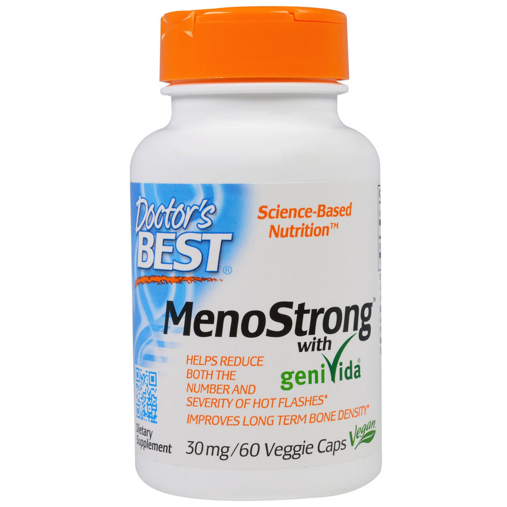 Doctor's Best, MenoStrong avec GeniVida, 30 mg, 60 gélules végétariennes